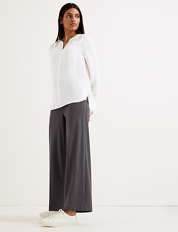 Zip Detail Long Sleeve Blouse