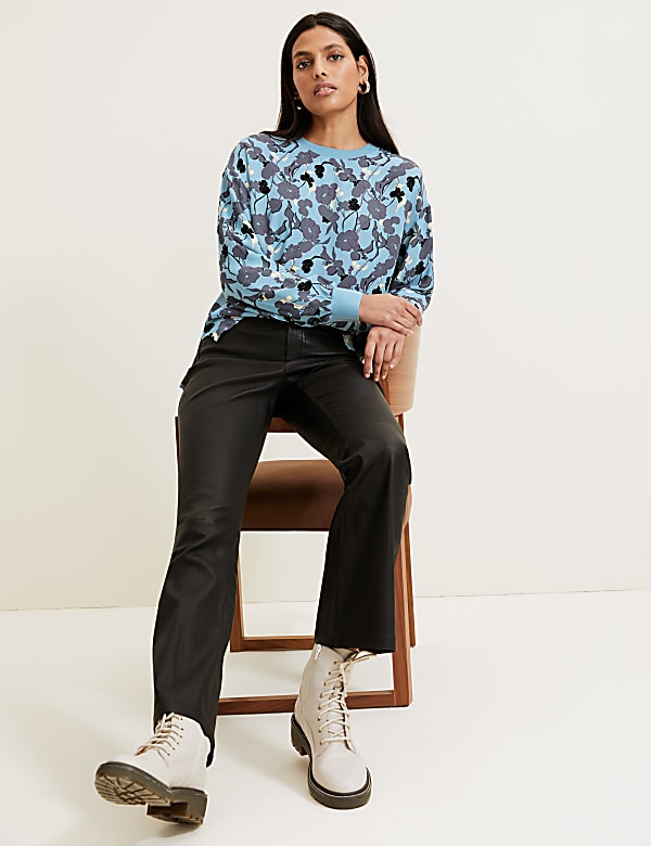 Floral Print Long Sleeve Sweatshirt