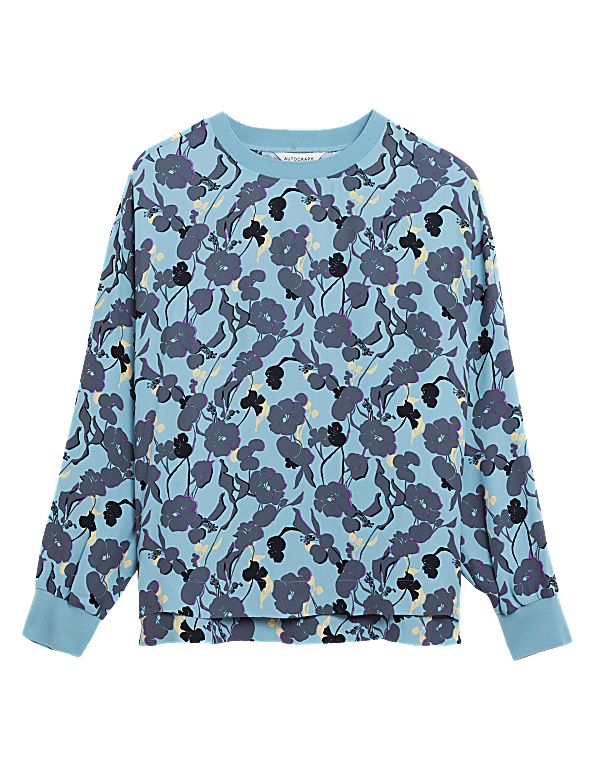 Floral Print Long Sleeve Sweatshirt