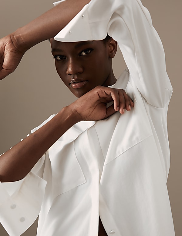 Pure Tencel™ Collared Long Sleeve Shirt