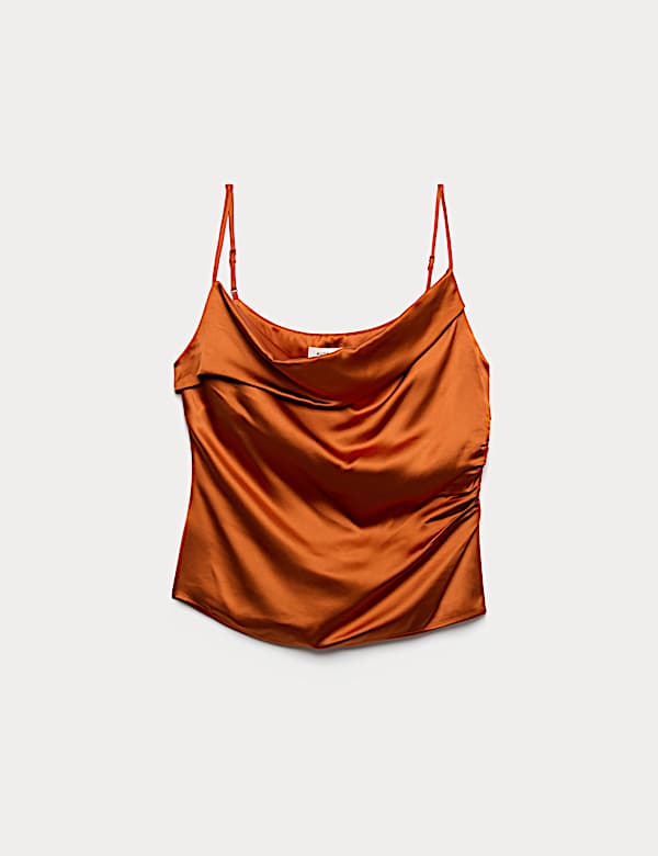 Satin Cowl Neck Cami Top - LU