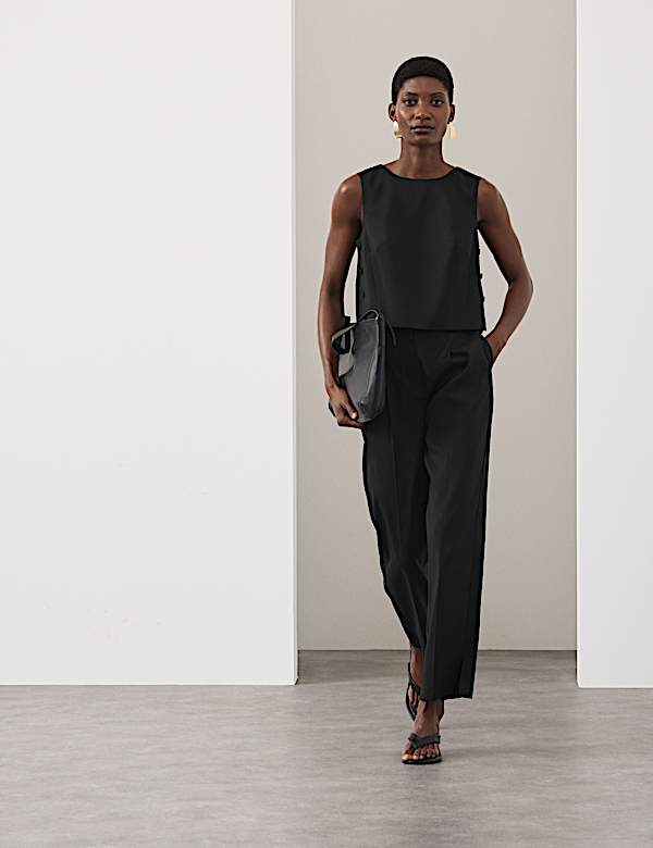 Lyocell Rich Tailored Shell Top - KG