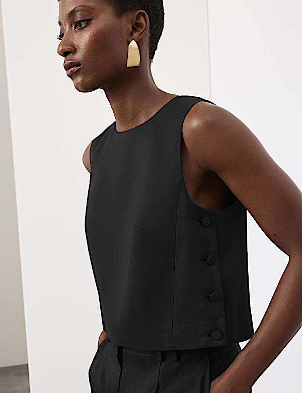 Lyocell Rich Tailored Shell Top - KG