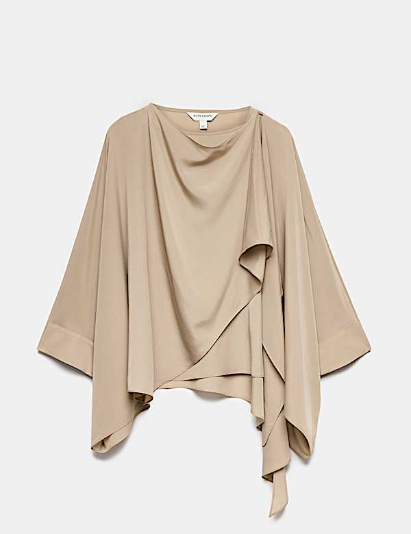 Blouse drap&eacute;e asym&eacute;trique - CA