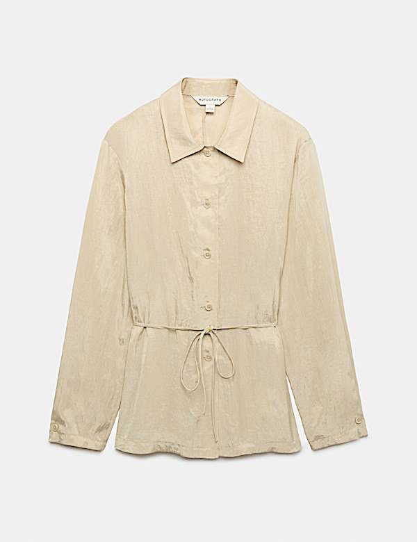 Chemise textur&eacute;e en lyocell avec n&oelig;ud - CA