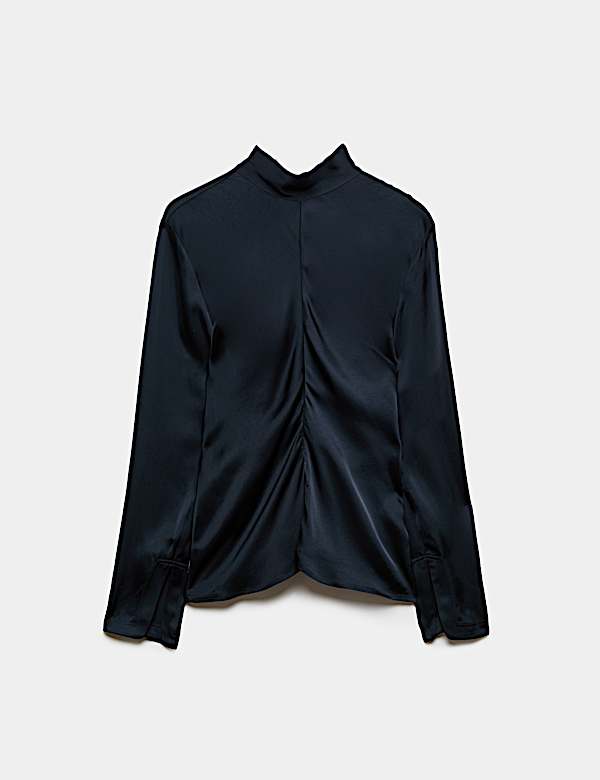 Satin Tie Neck Blouse - JO