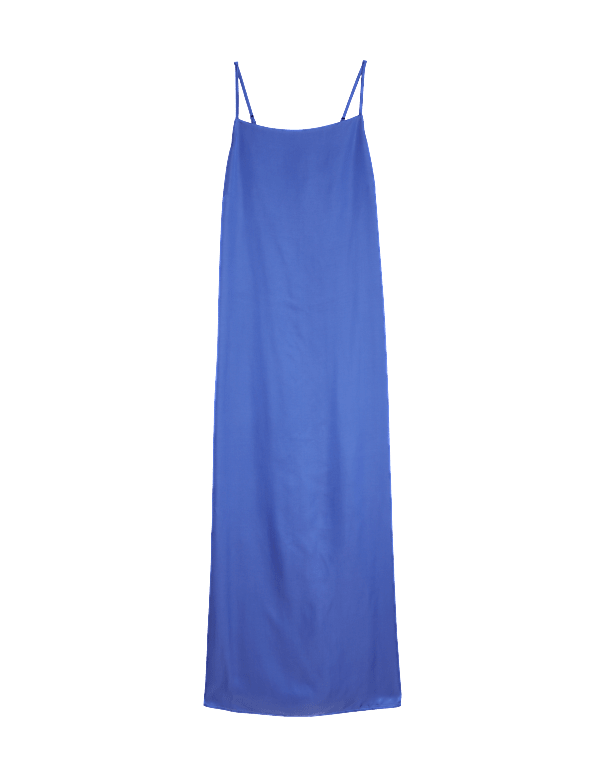 Satin Square Neck Midaxi Slip Dress