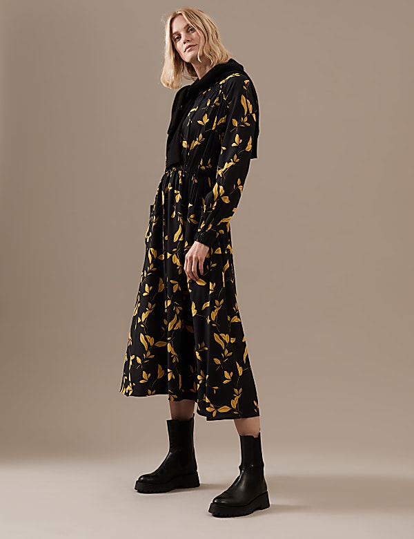 Floral Belted Maxi Waisted Dress