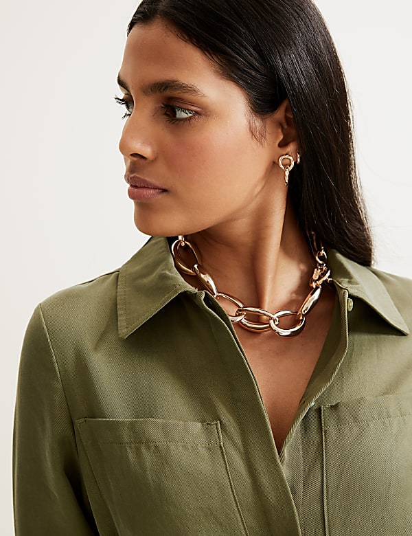 Pure Tencel™ Belted Midi Shirt Dress