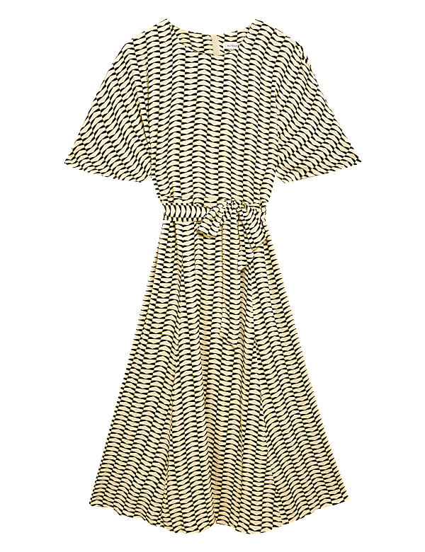 Geometric Midi Kimono Dress