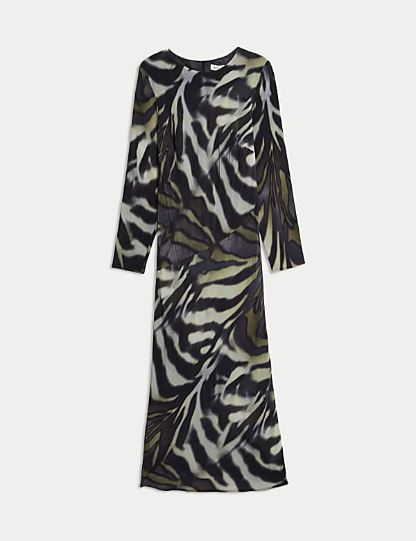 Cupro Rich Printed Midaxi Waisted Dress - FI