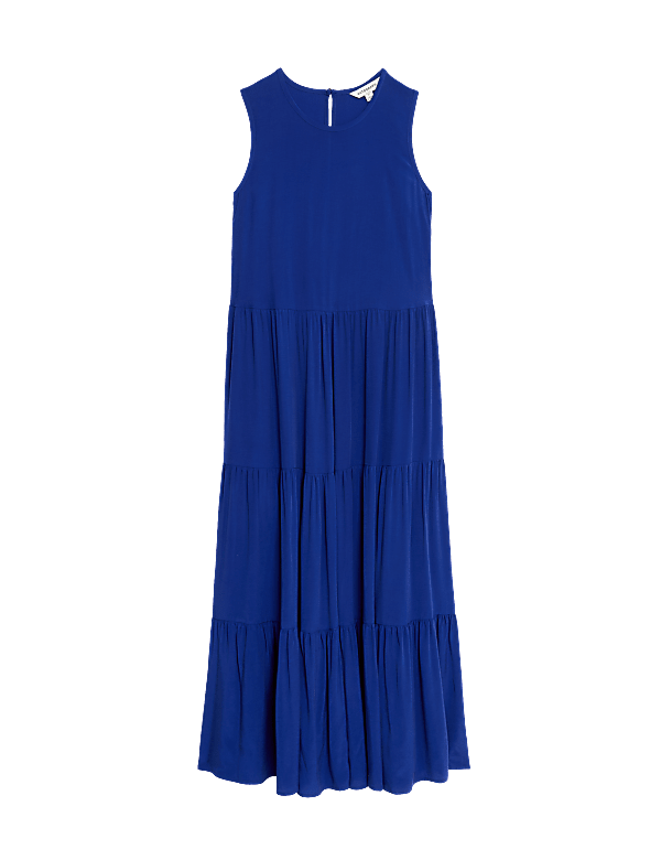 Cupro Rich Tiered Midaxi Dress