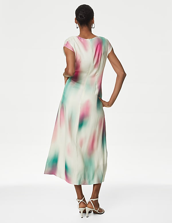 Cupro Rich Ombre Twist Detail Dress