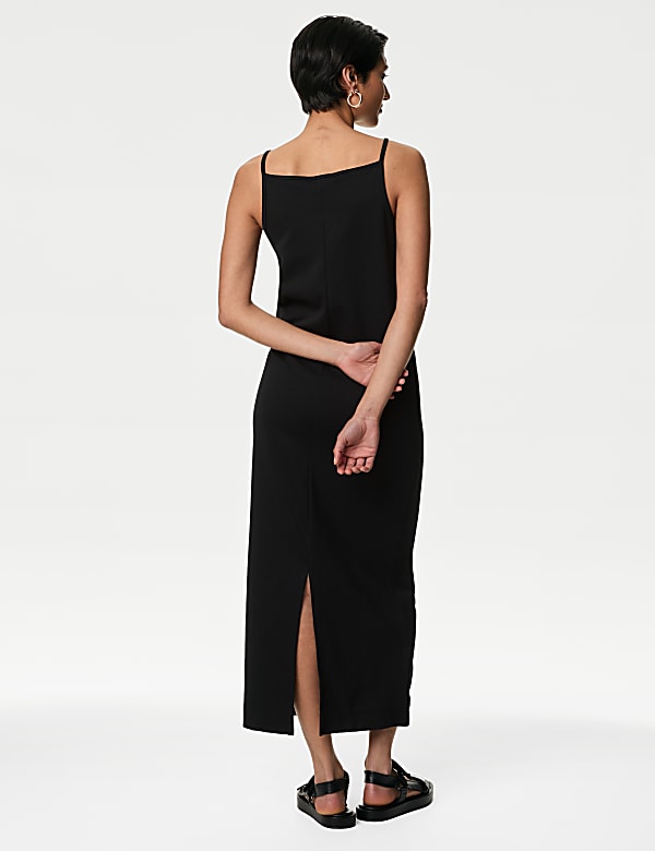 Cotton Rich Square Neck Midaxi Dress