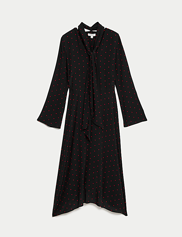 Cupro Rich Printed Midaxi Waisted Dress - FI