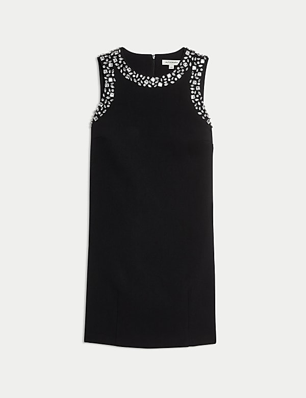 Embellished Mini Shift Dress - JP