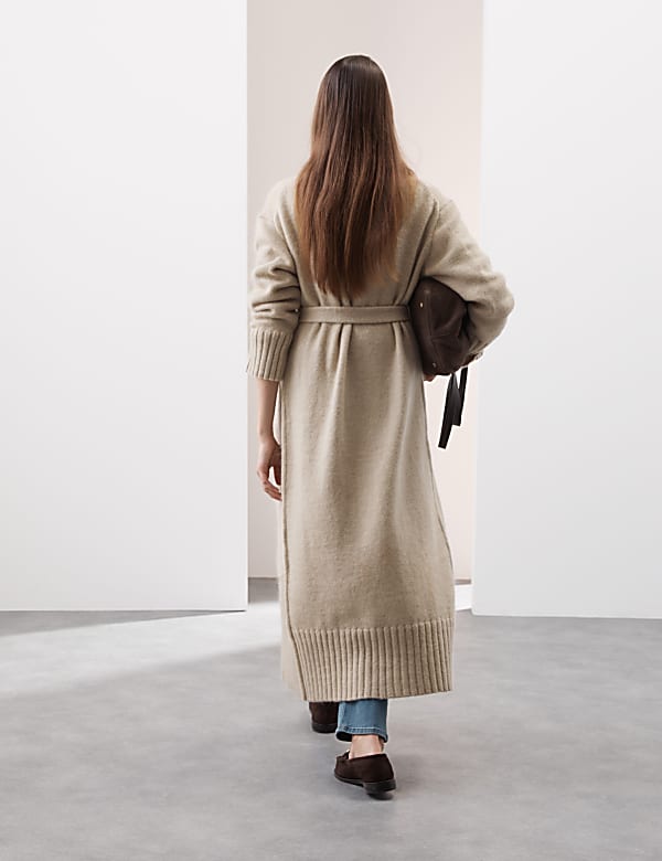 Longline Cardigan with Wool and Mohair - GR