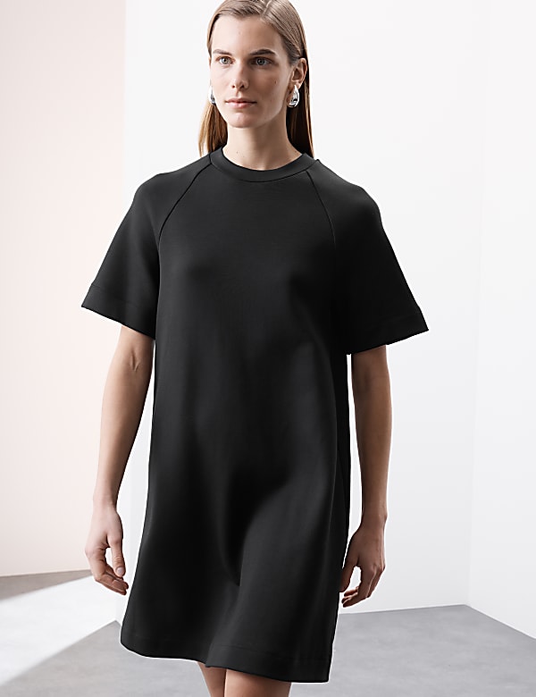 Scuba Mini Shift Dress - US