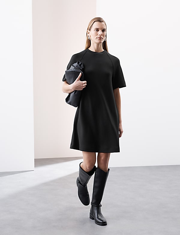 Scuba Mini Shift Dress