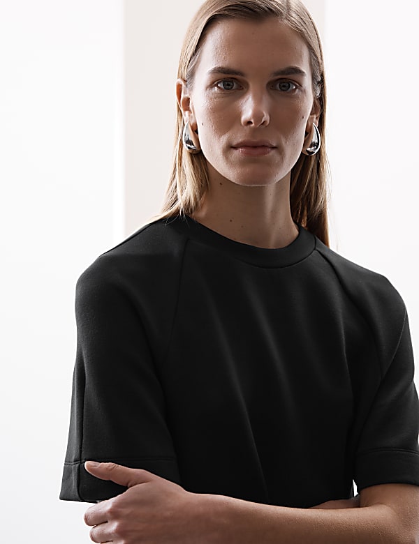 Scuba Mini Shift Dress