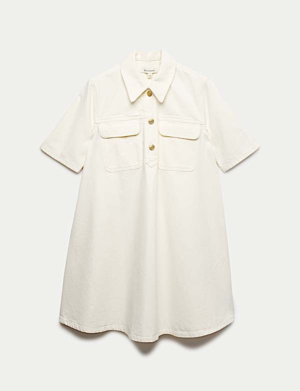 Pure Cotton Mini Shirt Dress - IL