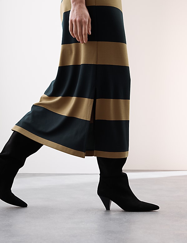 Striped Midi Shirt Dress