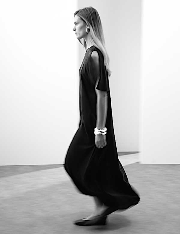 Cupro Rich Split Sleeve Maxi Dress - BN