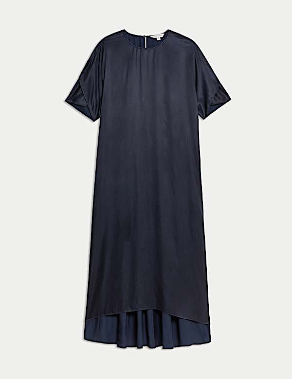 Cupro Rich Split Sleeve Maxi Dress - BN