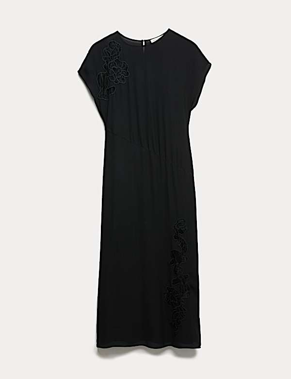 Lace Detail Midaxi Skater Dress - DE