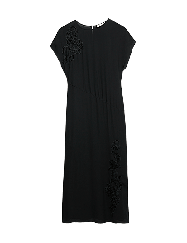 Lace Detail Midaxi Skater Dress