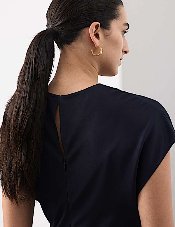 Robe midaxi en crêpe de satin - LU