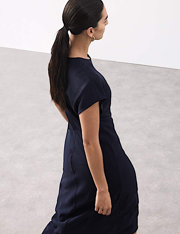 Robe midaxi en crêpe de satin - LU