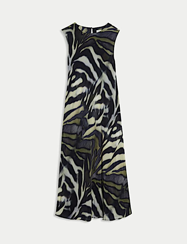 Cupro Rich Animal Print Midaxi Column Dress - AU