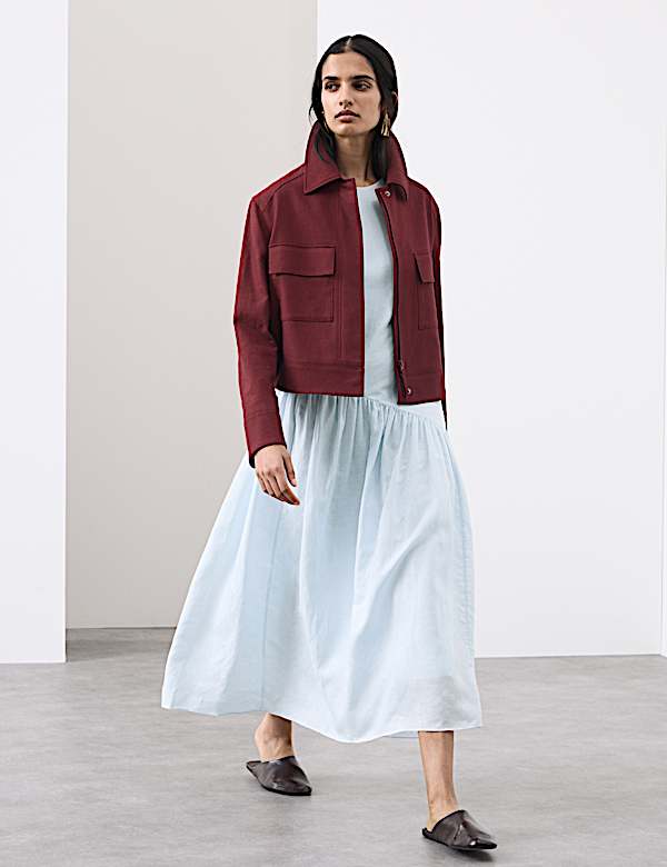 Linen Rich Asymmetric Midaxi Dress - KG