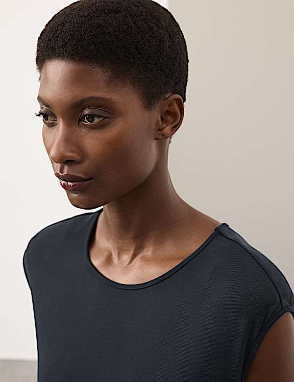 Ribbed Jersey Shoulder Pad Midaxi Dress - FI