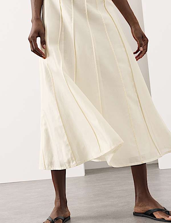Lyocell Rich Seam Detail Midaxi Dress - LU