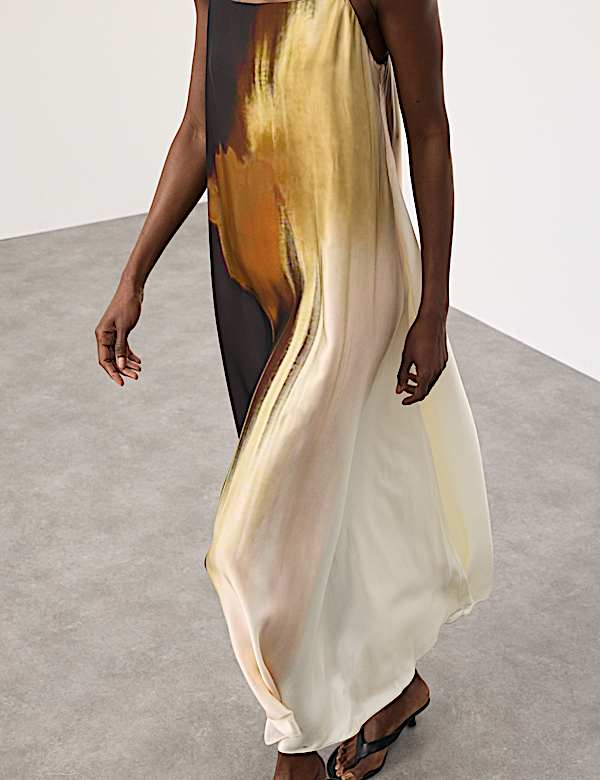 Printed Maxi Cami Slip Dress - MV