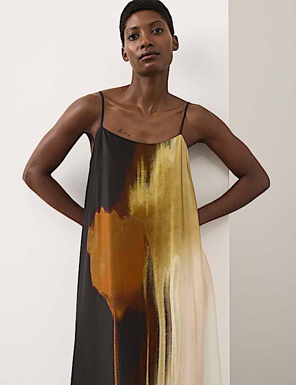 Printed Maxi Cami Slip Dress - MV