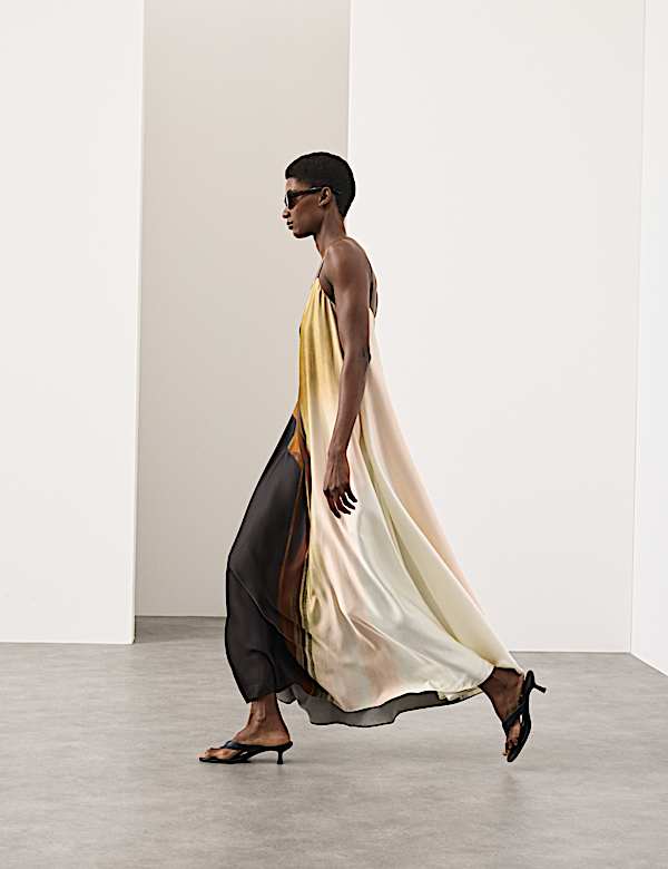 Printed Maxi Cami Slip Dress - MV