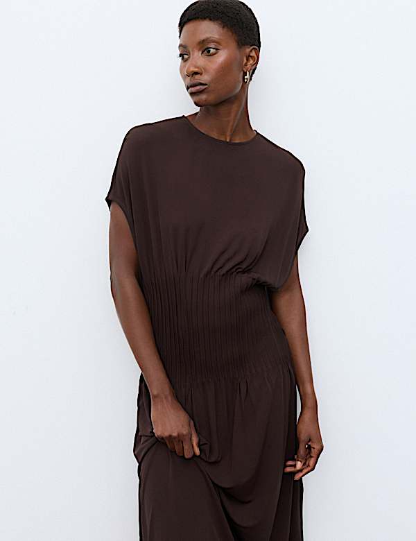 Jersey Pintuck Maxi Dress - RO