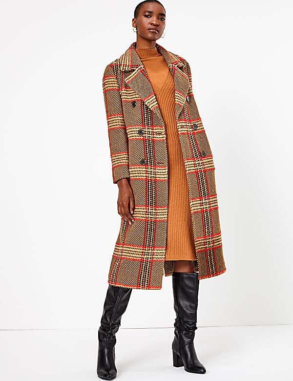 Checked Boyfriend Coat