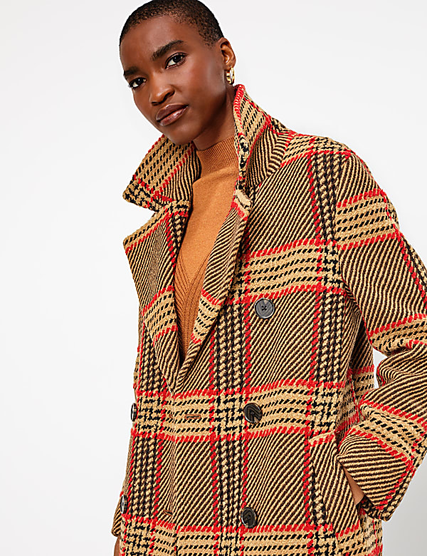 Checked Boyfriend Coat