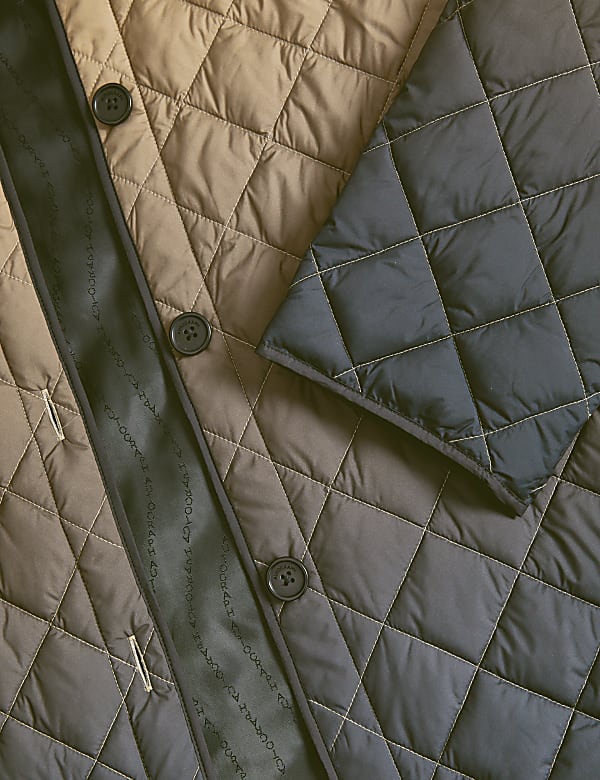 Ombre Quilted Collarless Jacket