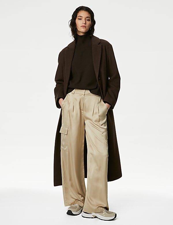 Marks and spencer wool blend coat discount