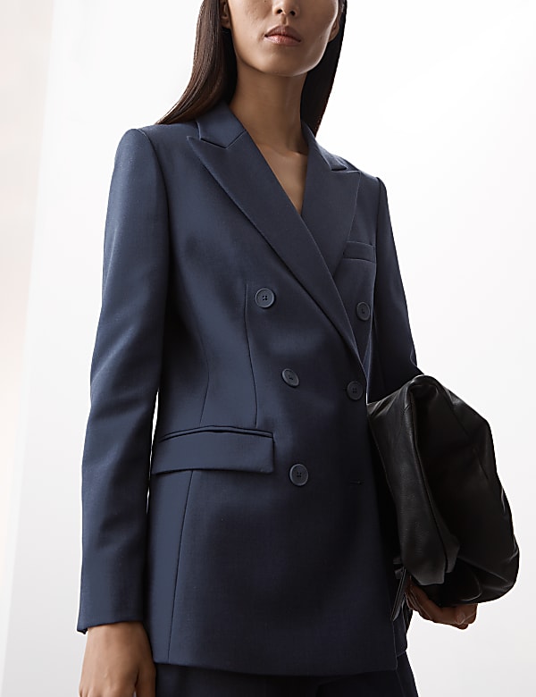 Double Breasted Blazer With Wool - JO