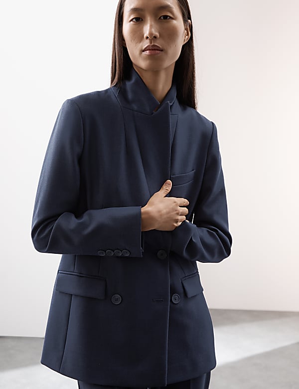 Double Breasted Blazer With Wool - JO