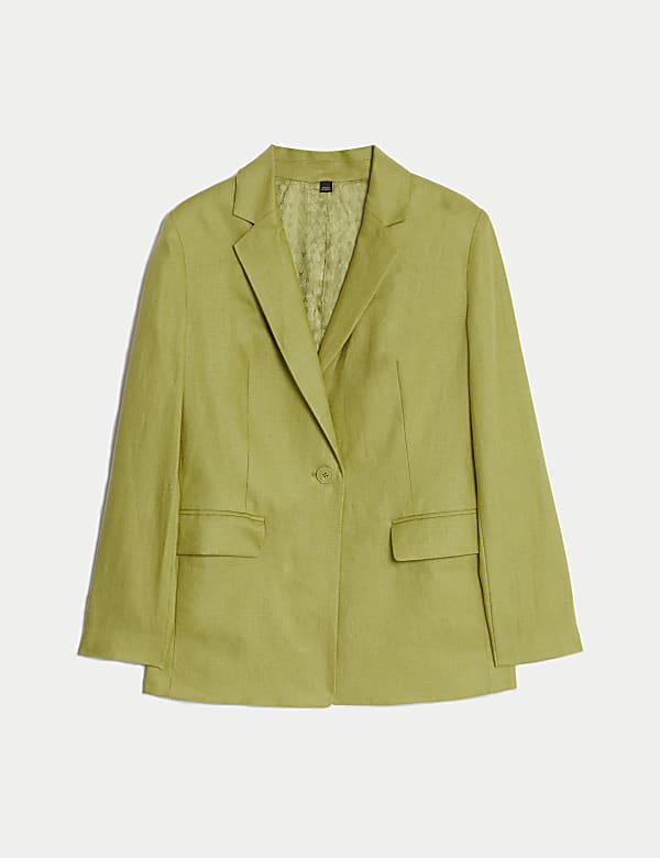 Pure Irish Linen Single Breasted Blazer - CA