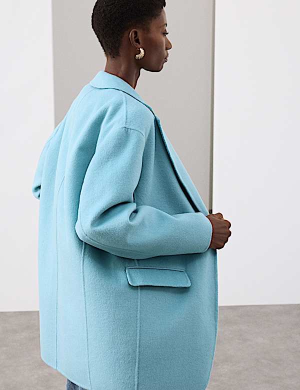 Wool Blend Single Breasted Blazer - CN