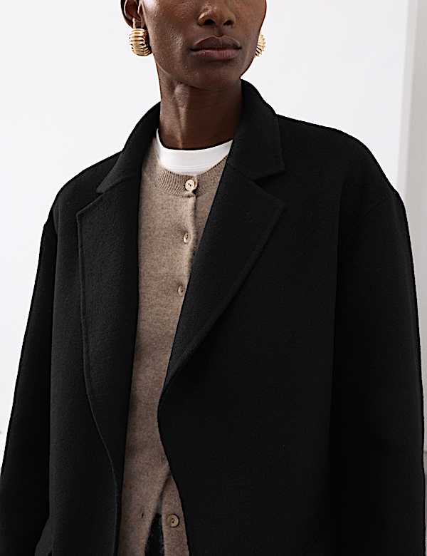 Wool Blend Single Breasted Blazer - SE