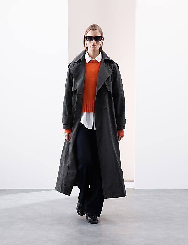 Technical Showerproof Longline Trench Coat - NL